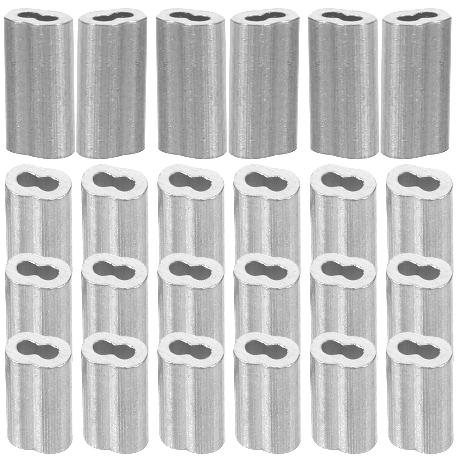 100 Pcs Wire Cable Crimping 8-shaped Aluminum Sleeve Tool Swaging Crimps Ferrule Loop