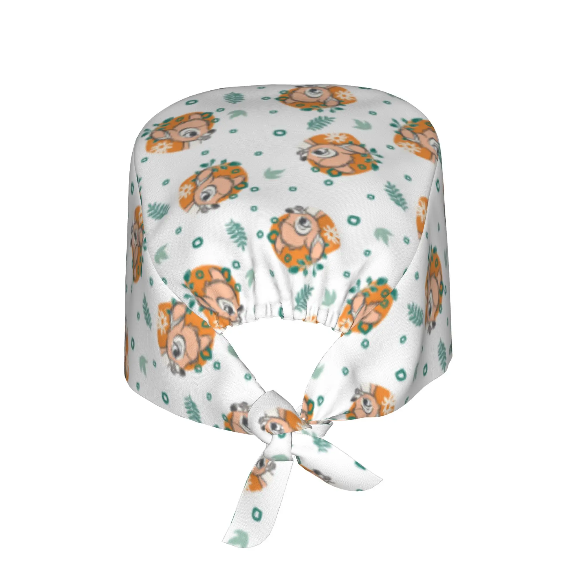 Custom B-Bambies Cartoon Working Cap Surgical Hats Women Men Deer Fawn Rabbit Operating Room Cap Operator Hats Lab Works Hat