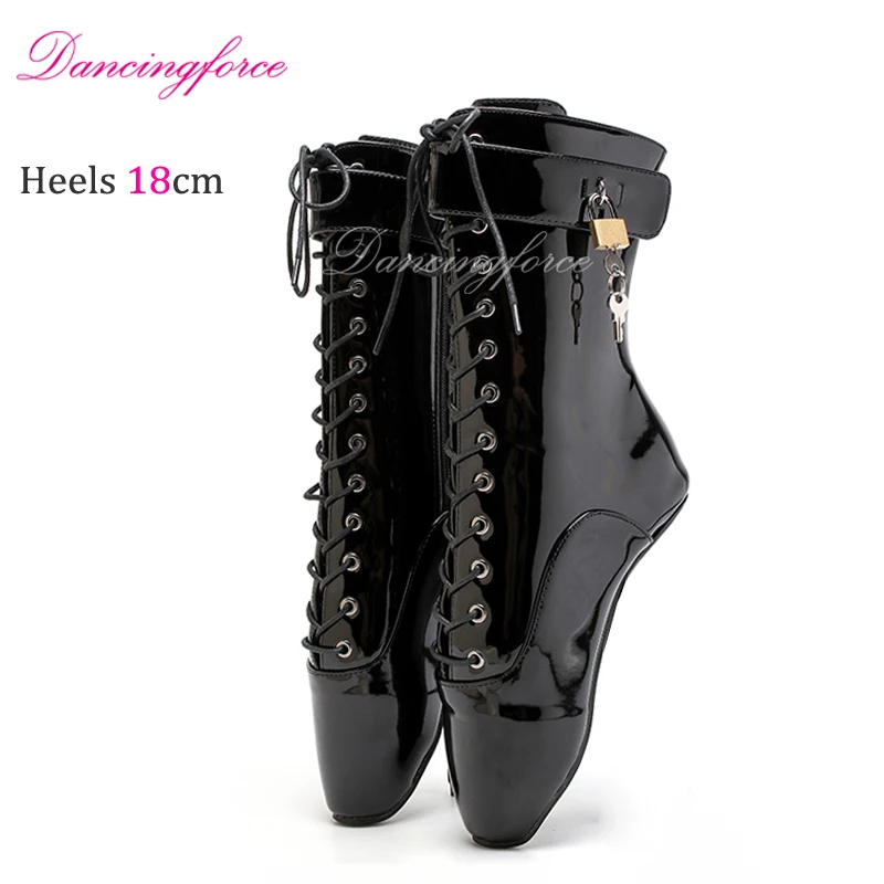 No Heels Ballet Ankle Boots SM Games Ultra High Fashion Ballet Shoes Lace Lockable