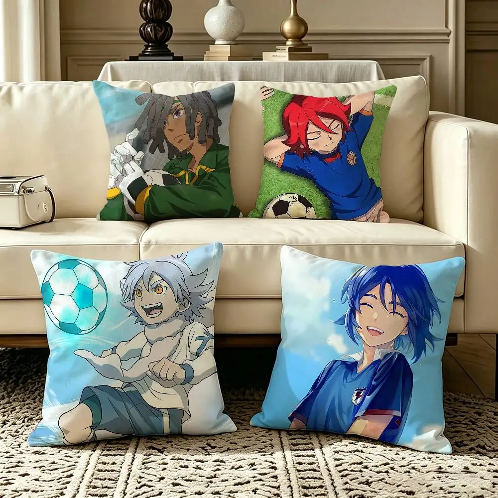 Cool guys-s Football-l InazumaS Eleven  Square Double-Sided printed Pillow Case Bedroom Bedside Pillow Sofa Cushion Cover