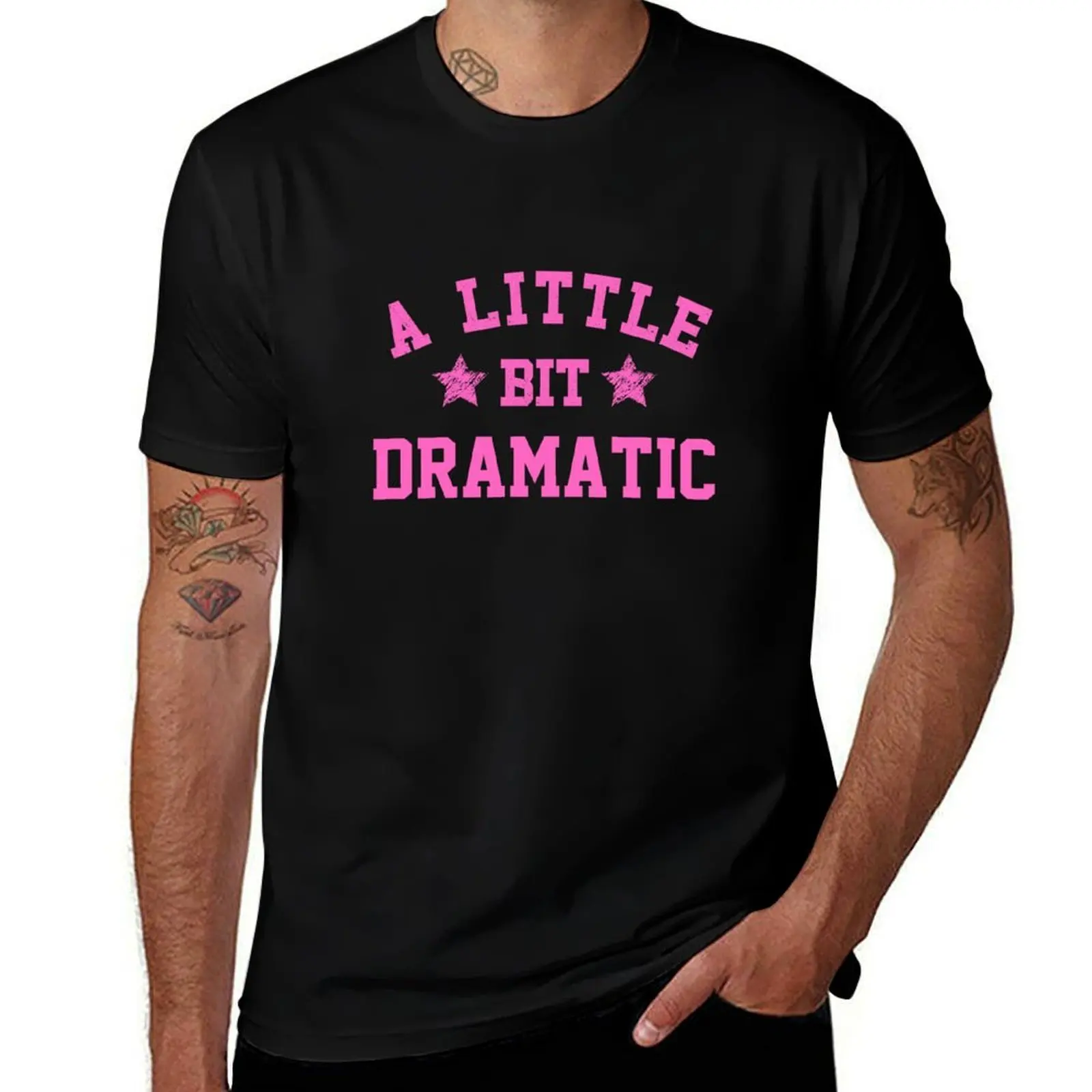A Little Bit Dramatic Funny Drama Girl Queen T-Shirt Casual Soft Cotton Short Sleeve Tee