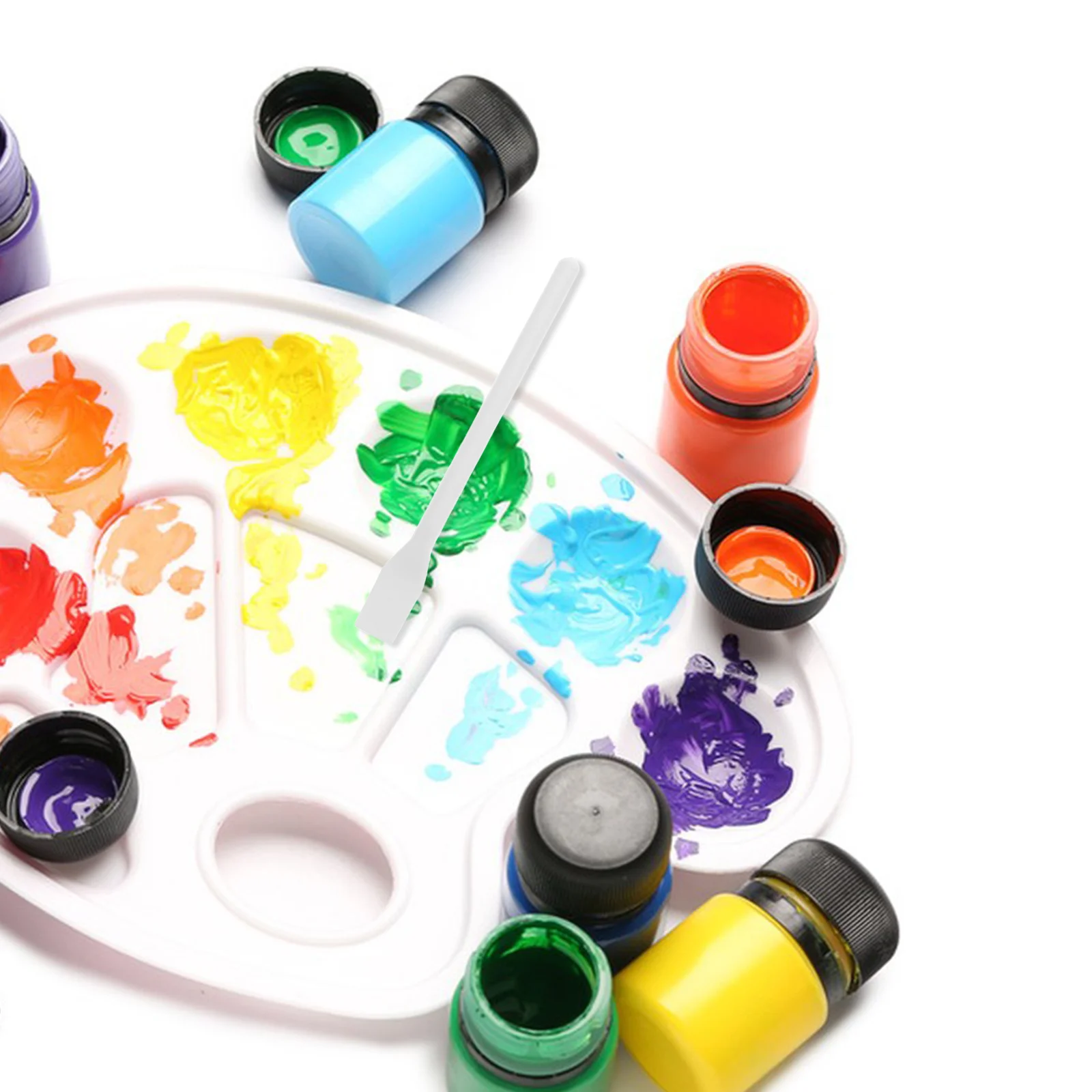 10 قطعة الغراء البلاستيك قضيب عصا ملعقة صغيرة لخلط كشط الحرف الطلاء قناع الوجه كريم جرة أدوات العناية بالبشرة الفن الحرفية