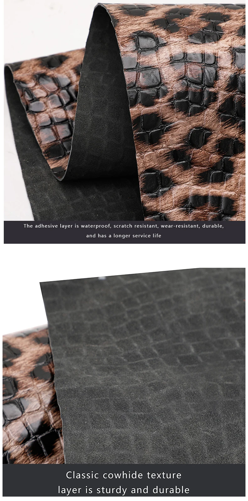 Echte Leder-Damentasche mit Leopardenmuster 2026 Neuer Stil, Strukturierte Rindsleder-Handtasche, Große Kapazität Schulter- & Umhängetasche – Detail 8