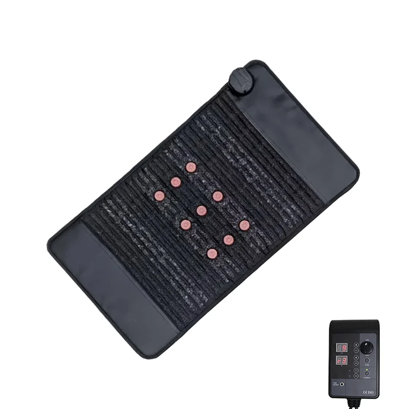 

100*50CM Photon Light Infrared Heating Massage Mat With PEMF Therapy to Release Negative Ions for Pain Relief Amethyst Chair Mat