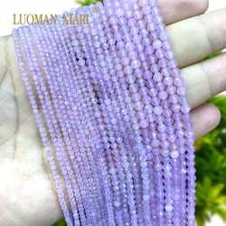 2 3 4MM 천연석면 처리 된 라벤더 옥 옥수 느슨한 라운드 스페이서 비즈 쥬얼리 만들기 DIY 팔찌 액세서리