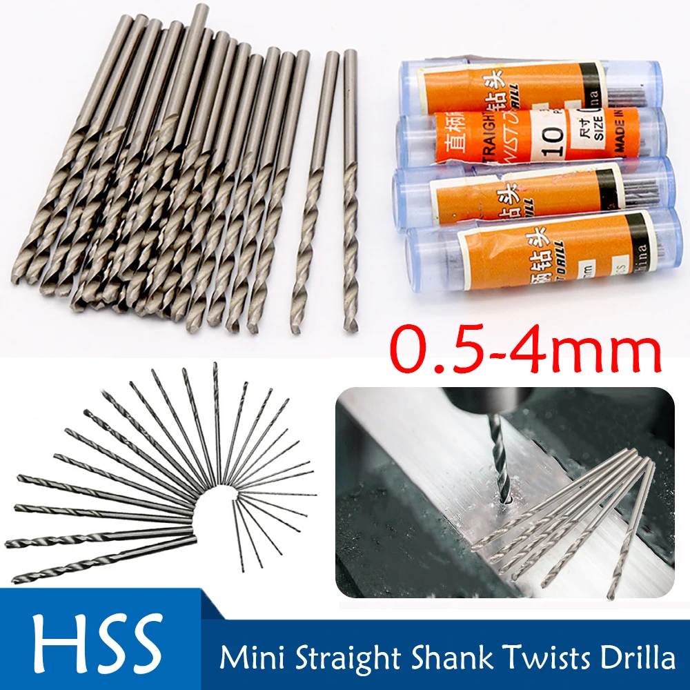 

Mini HSS Straight Shank Twist Drill 0.5/0.6/0.8-4mm For Walnut Vajra Bodhi Pearl Beads Punch Tiny Little Bit