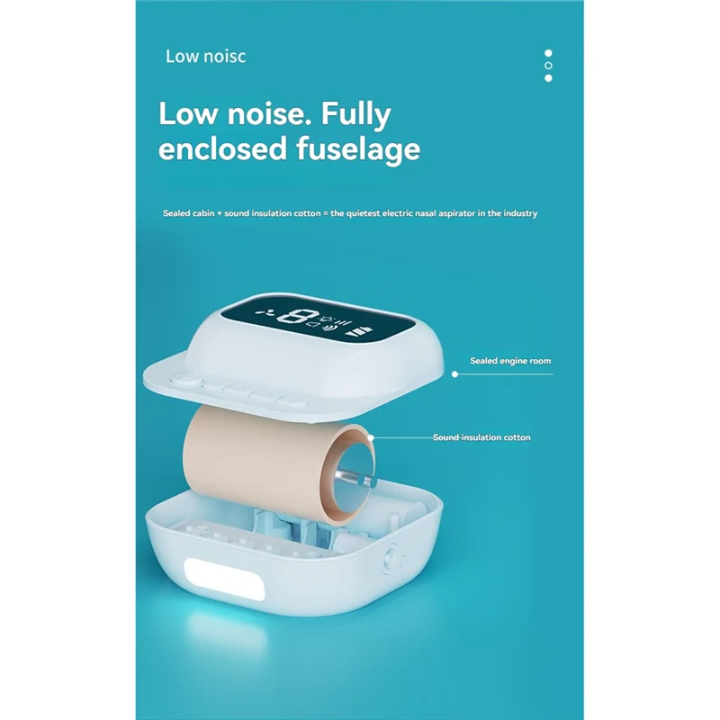 A30F-Gentle Suction Rechargeable Baby Nasal Aspirator, Electric Device For Newborns To Toddler, White