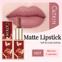 CATKIN Makeup Velvet Matte Lipstick, Hydrating Satin Long Lasting lipstick with Smooth and Creamy Texture, 3.6g