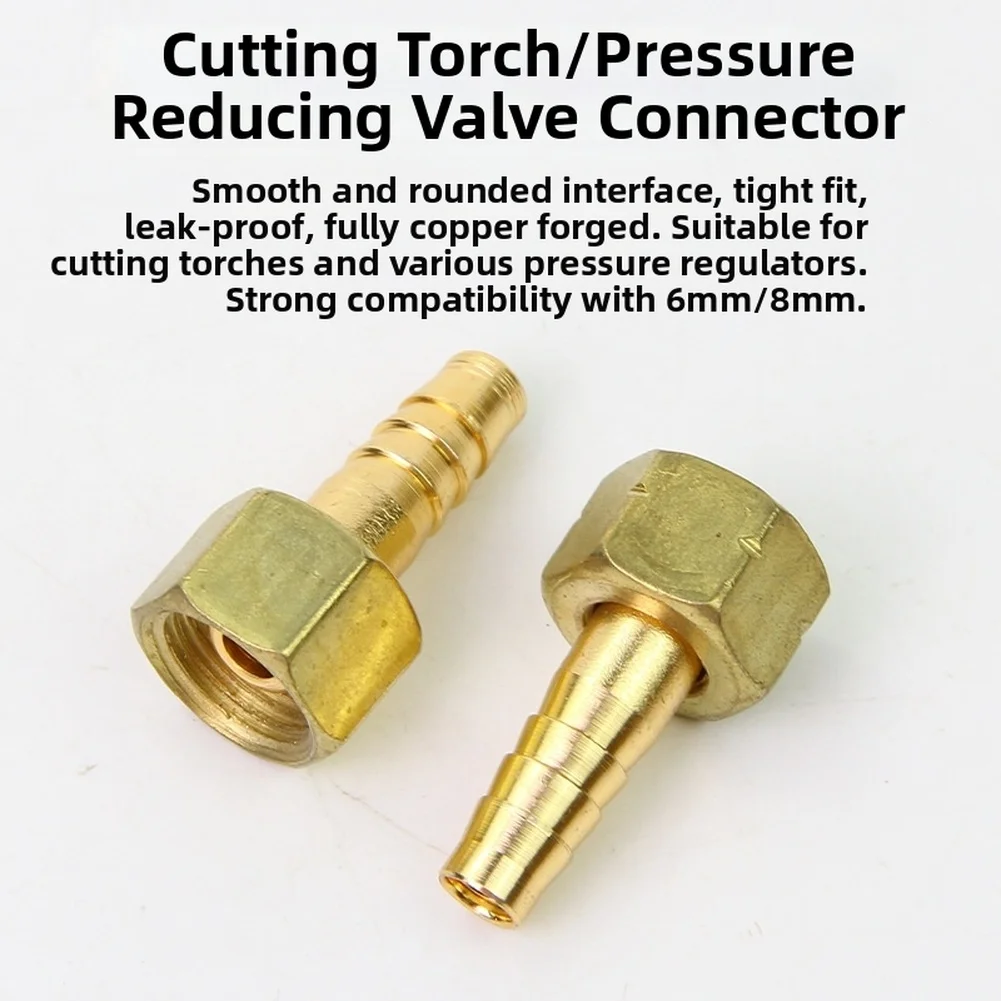 For Secure Gas Sealing Acetylene Torch- Adapter Accurate Threading Gas Connector Gas Leak Prevention Welding Gas Connector