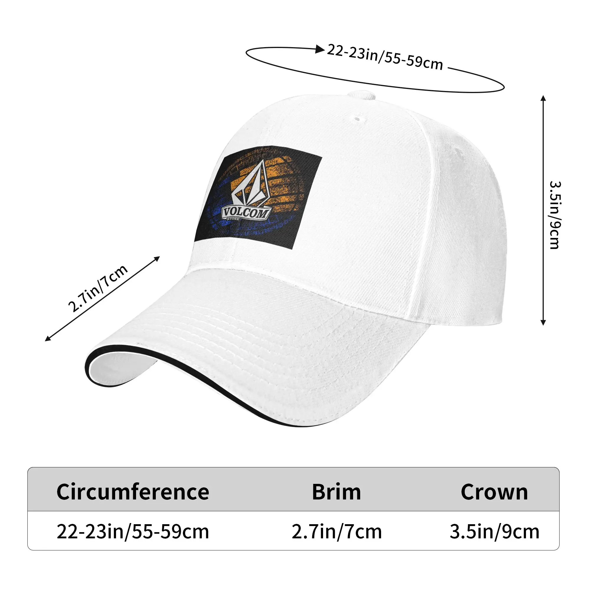 Half Diamond Volkom Cap Casual Baseball Caps Adjustable Hat Hip Hop Summer Unisex Baseball Hats Customizable