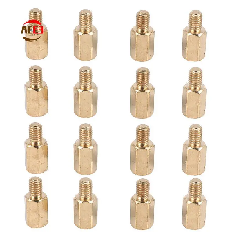 AEE3-50 Pcs PC PCB Motherboard Brass Standoff Hexagonal Spacer M3 7+4Mm