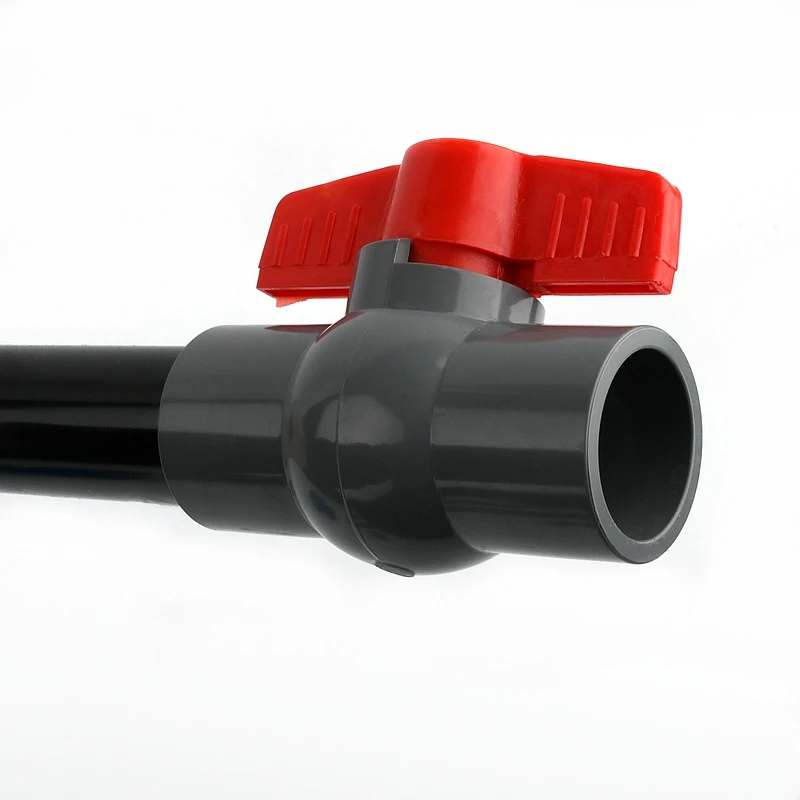 20 25 32 40 50 63mm Grey PVC Ball Valve Garden Agriculture Irrigation Fittings  Aquarium Water Pipe Connectors Switch Ball Valve