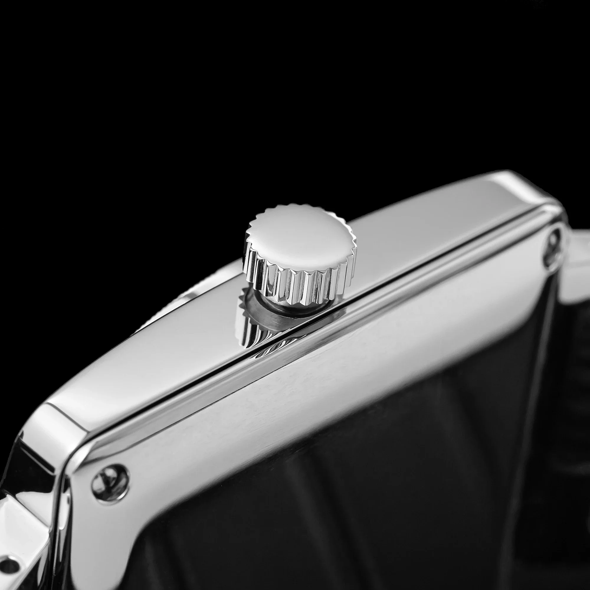 Espinho relógio 34mm de diâmetro retro tendência elemento quadrado safira pote tampa bolha espelho casais relógio neutro