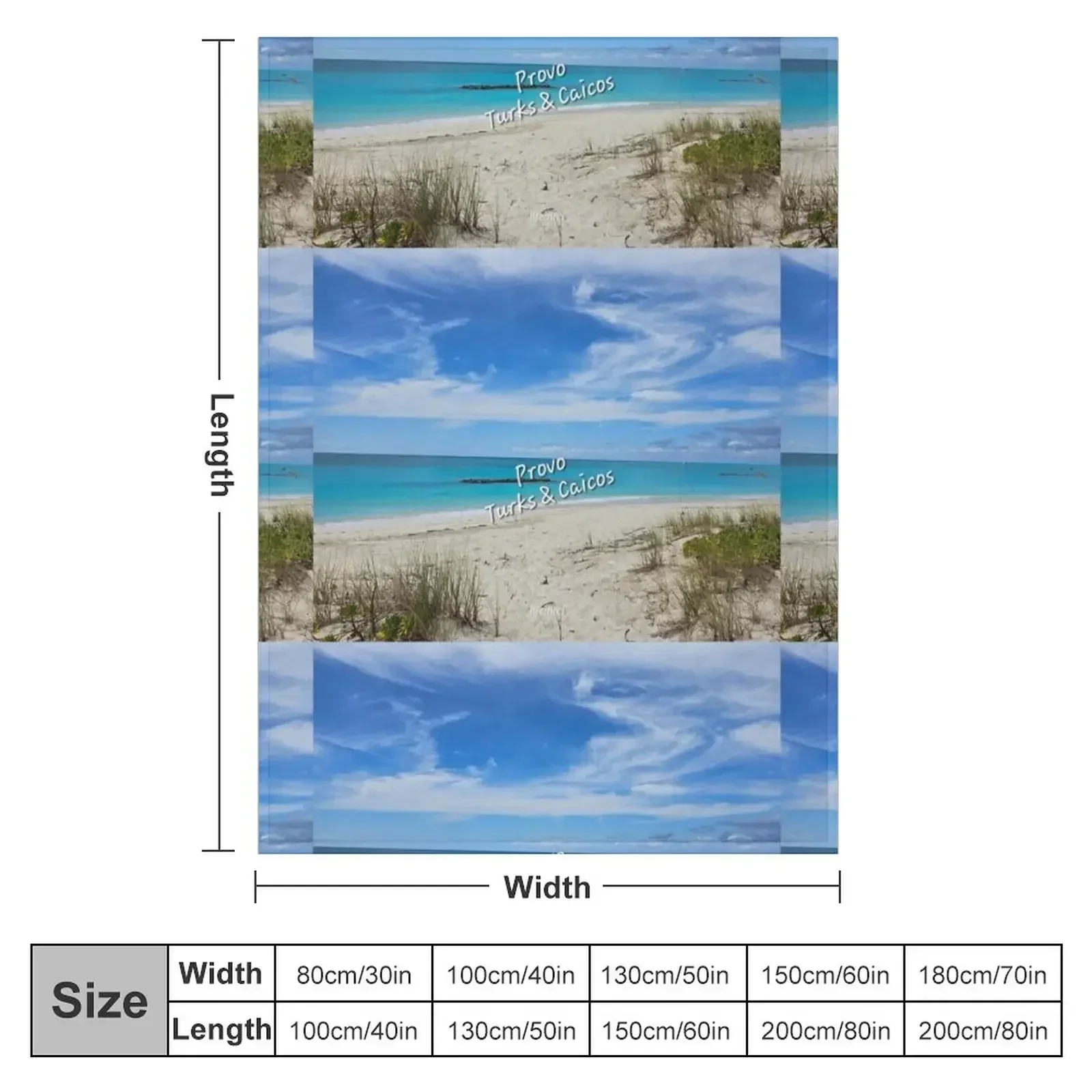 Blue Skies White Sand Throw Blanket valentine gift ideas For Decorative Sofa Shaggy Blankets