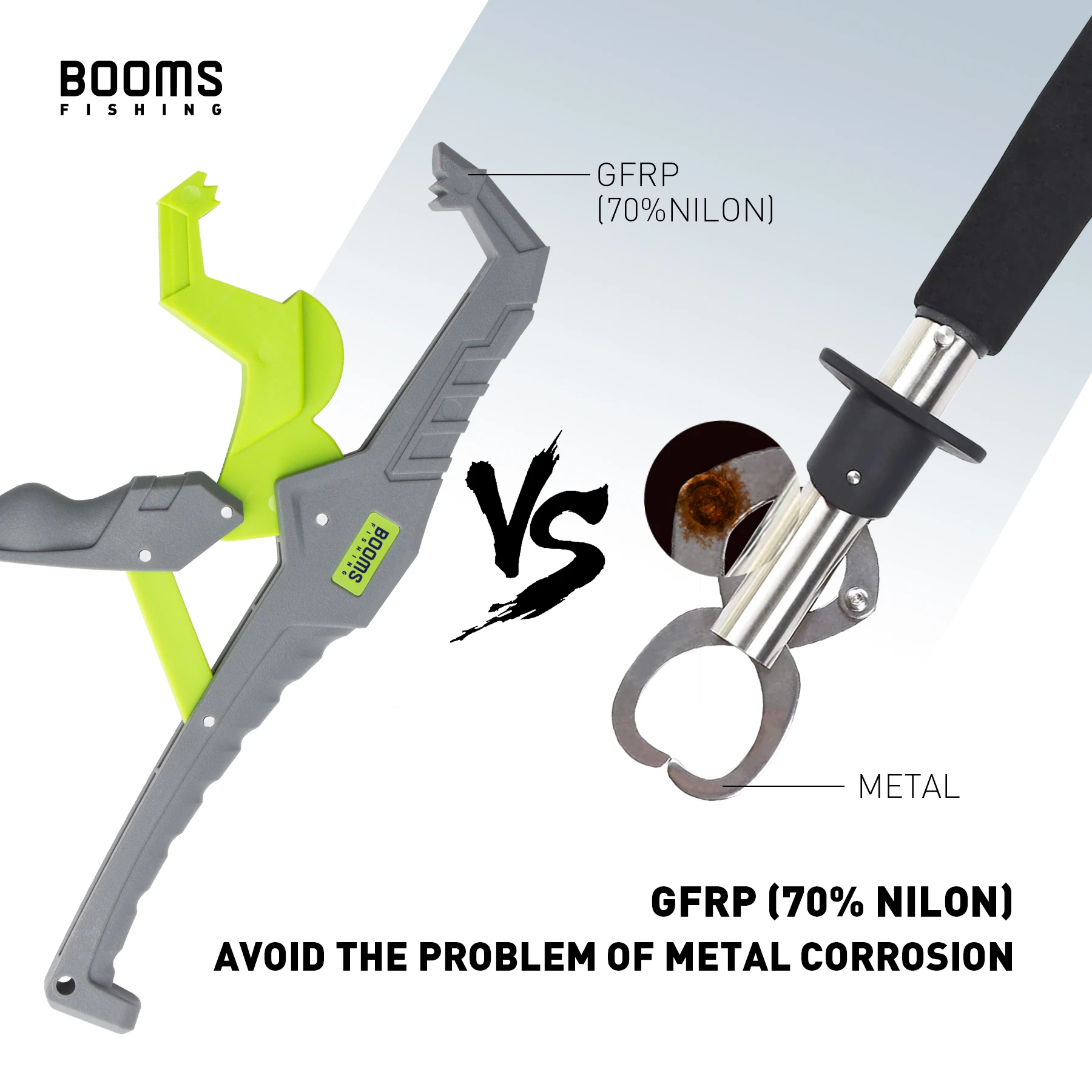Booms Fishing G05 Fish Gripper Glass Fiber with Lanyard Anti-Rust Anti-Corrosion Grabber Keeper Safer For Fish Grip Fishing Tool image 3