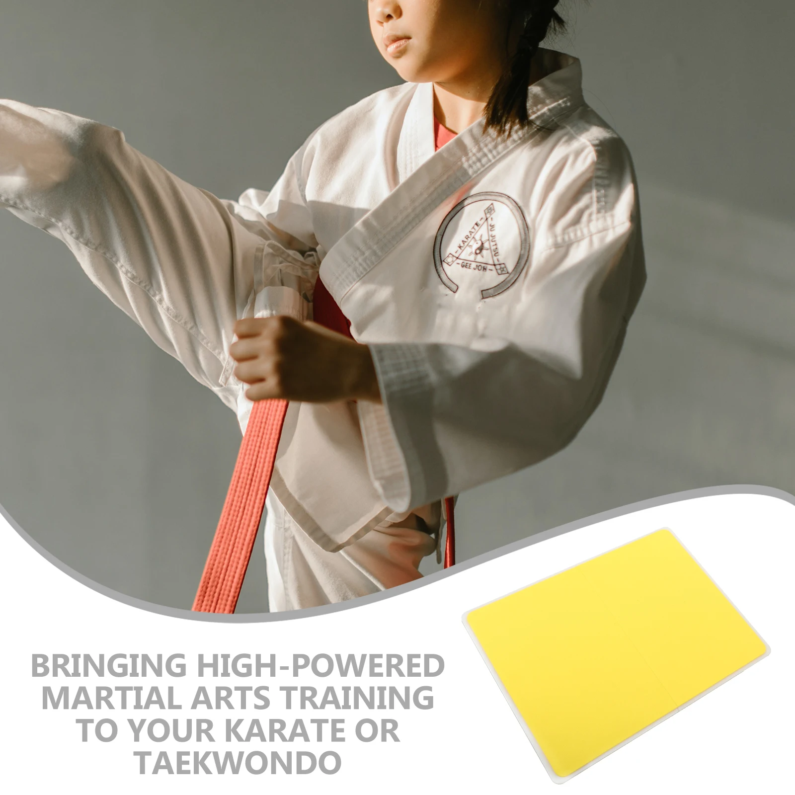 

1pc Rebreakable Taekwondo Breaking Kids Exercise Splicing Kick Practice Durable Yellow Plastic Martial Art Tool for