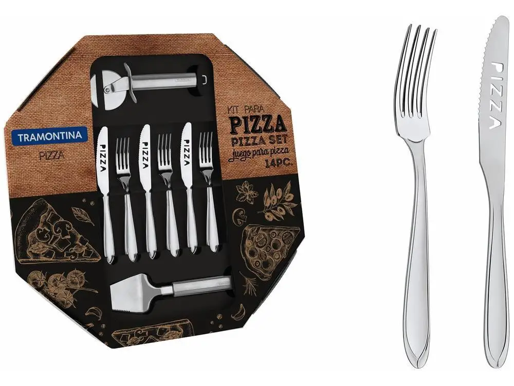 Set for Pizza Tramontina Laguna 14 Pieces