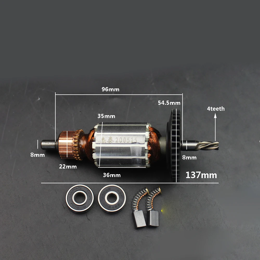 Piezas de repuesto para taladro de impacto Bosch GSB13RE GSB10RE 220V-240V anclaje de armadura de rotor
