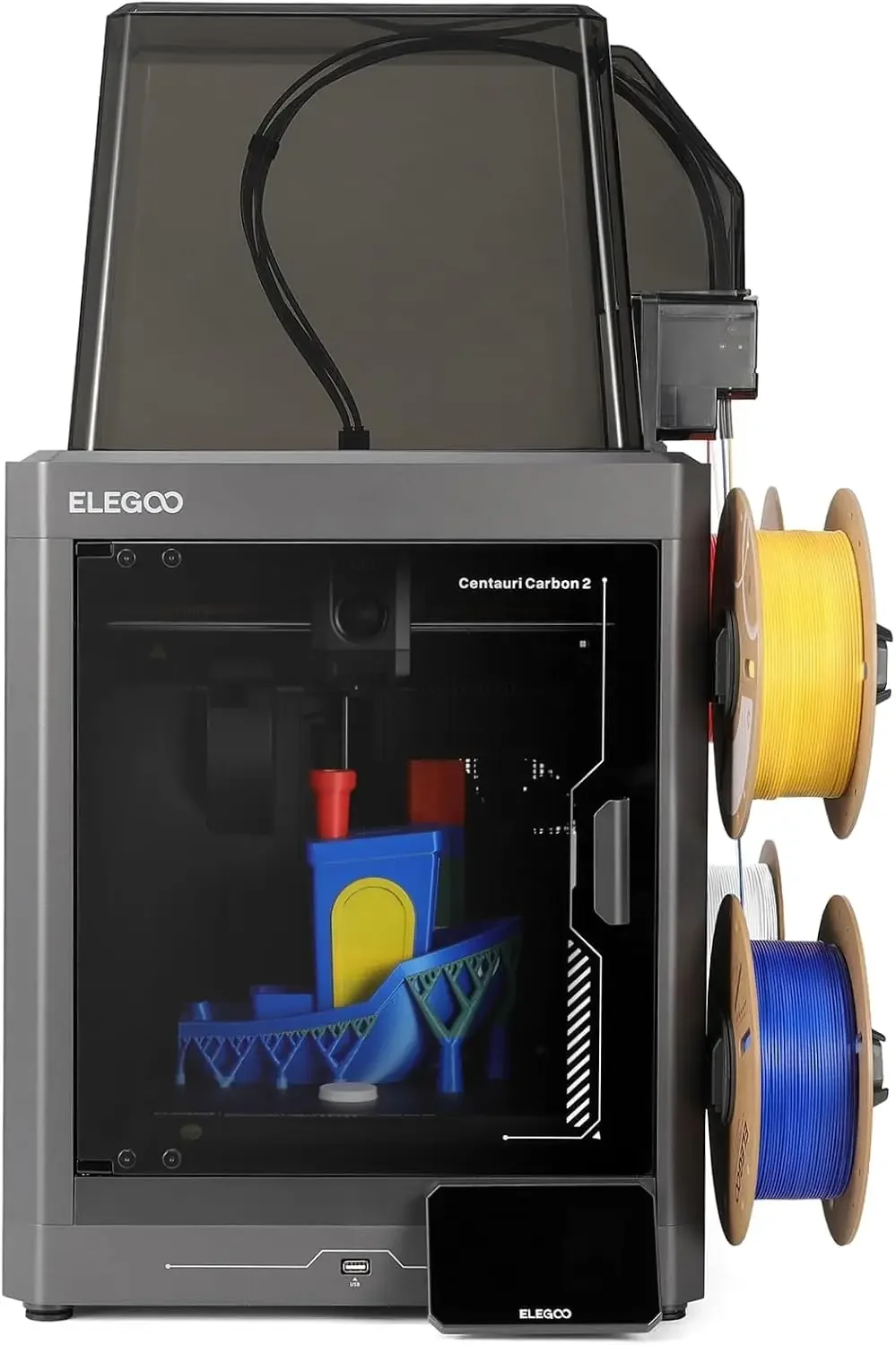 Centauri Carbon 2 Combo Multi Color 3D Printer, CoreXY 500mm/s High Speed Multicolor Printing with Canvas, 1-Click Full Auto