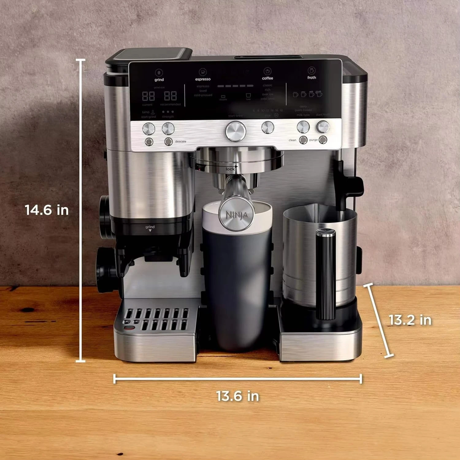 BRANDN NEW ES601 Ninjas Luxee Cafe 3-in-1 Espresso, Drip Coffee and Cold Brew Machine Stainless Steel