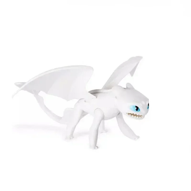 Disney How To Train Your Dragon 3 Toothless Light Fury Night Fury PVC Can Move Collectible Action Figure Toys for Children Gifts