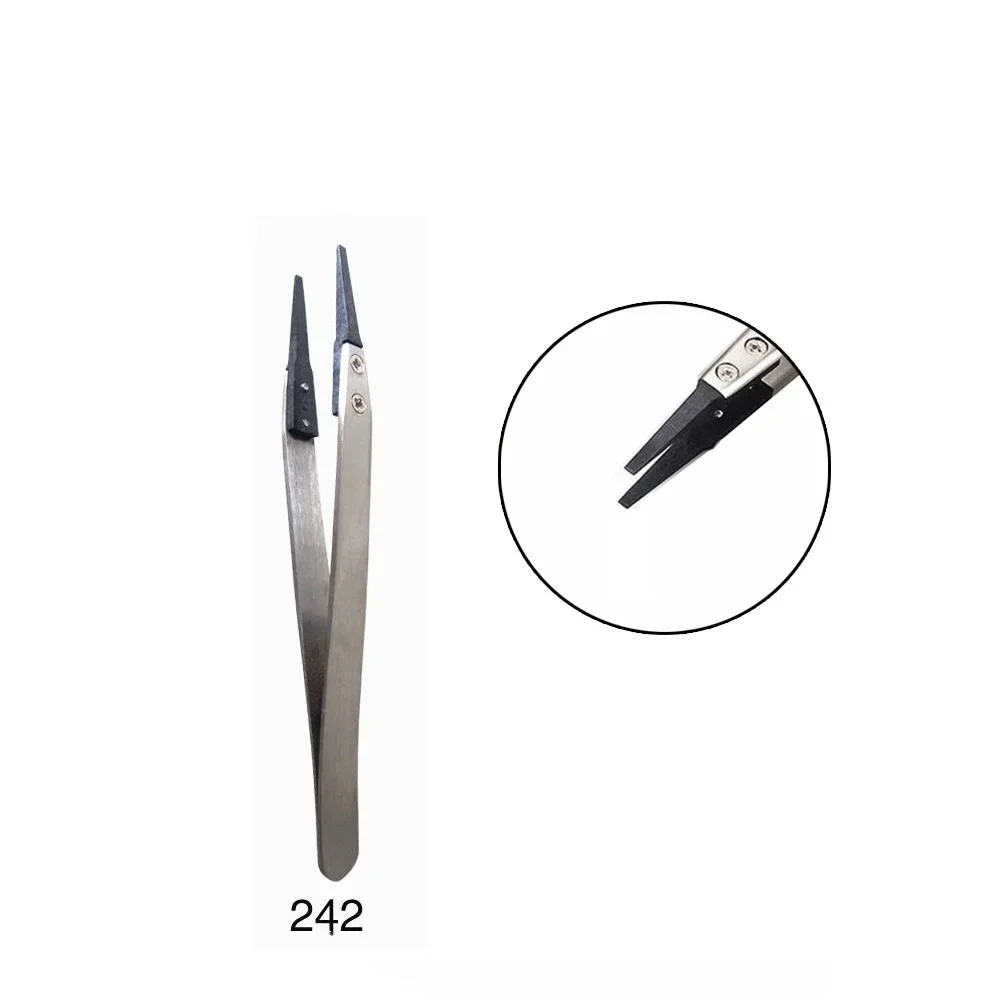 Repair Tools Tweezers Multifunction With Replaceable Tips 1pc Black And Silver Comfortable Hand Feeling Practical