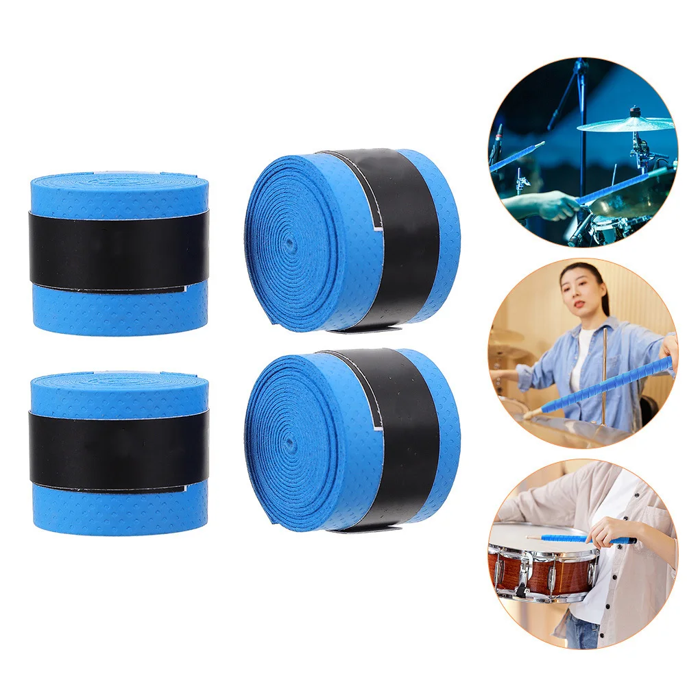 

4 Pcs Drumstick Anti-slip Belt Drumsticks Grip Tape Non Skid Wrap Grips Non-slip for Wraps