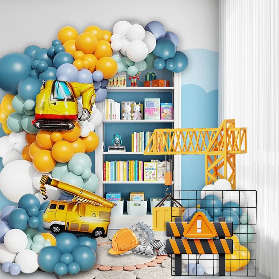 Zestaw łuku balonowego z motyw – Heavy Equipment Birthday Theme recenzja i cena