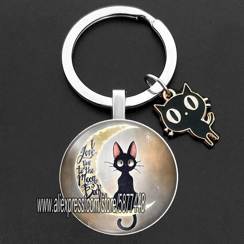 Fashion Lovely Cartoon Cats Keychain I Love My Cat  Purse Key Chain Ring Jewelry for Lovely Women and Girls