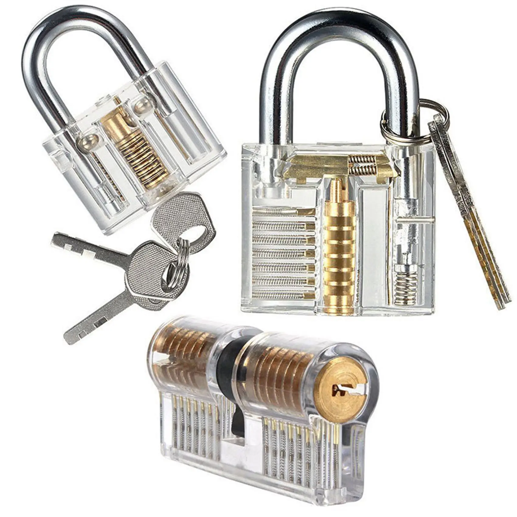 

Y19A Transparent Lock Padlock Transparent Display Lock Crystal Lock