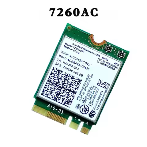 WiFi 5 AC7260 Wireless Card Bluetooth 4.0 M.2 7260NGW 1200Mbps 802.11AC Dual Band 2.4G 5G Windows 10 11 For Laptop PC