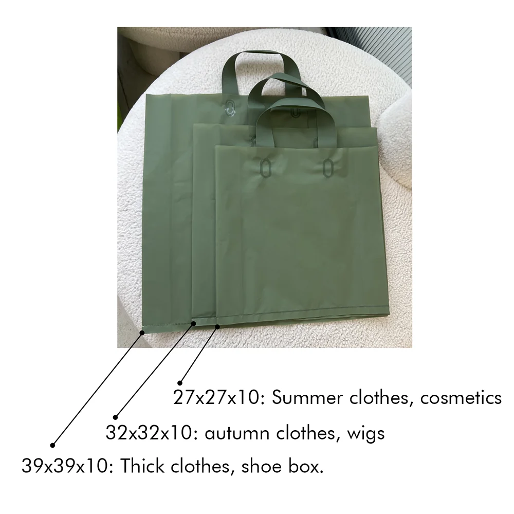 100pcs Custom Logo matte translucent Shopping Bags With Handle Plastic Gift Bag Print One Color Logo On Double-sided  Design