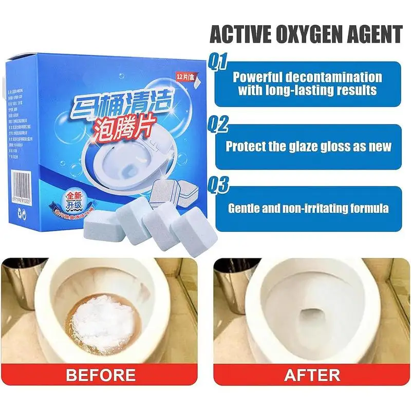 Toilet Cleaner Tablets Effervescent Tablets Deep Cleaning Washer Deodorant Agent Cleaning Pills Automatic Toilet Bowl Cleaner