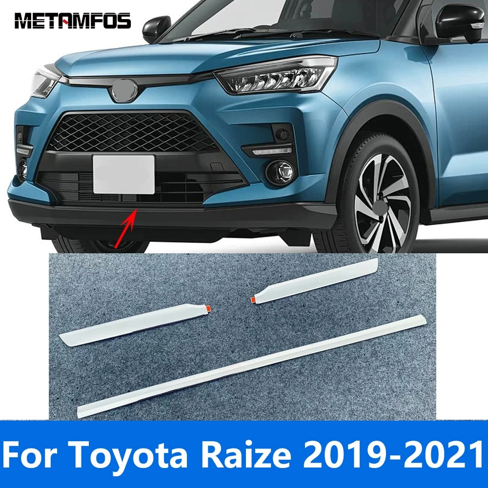 

For Toyota Raize 2019 2020 2021 Chrome Front Bumper Lip Trim Body Kit Spoiler Splitter Diffuser Protector Exterior Accessories