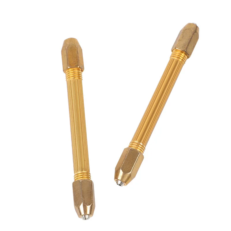 0.8-3.0mm Mini Hand Drill Walnut Hole-punching Drilling Rotary Tool Manual Twist Drill Bit Watchmaker Pin Vice Watch Repair Tool
