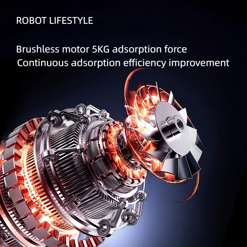 Automatic Window Robot Cleaner Smart Robotic Window Washer High Suction 2800Pa Four Directions Spray Water Remote Control Home A