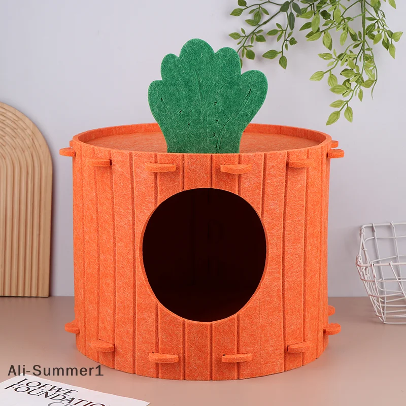 【E】قفص القطط، عش القطط، لوح خدش للقطط، 2 في 1، فيلا للحيوانات الأليفة مقاومة للاهتراء وغير القشرة #4