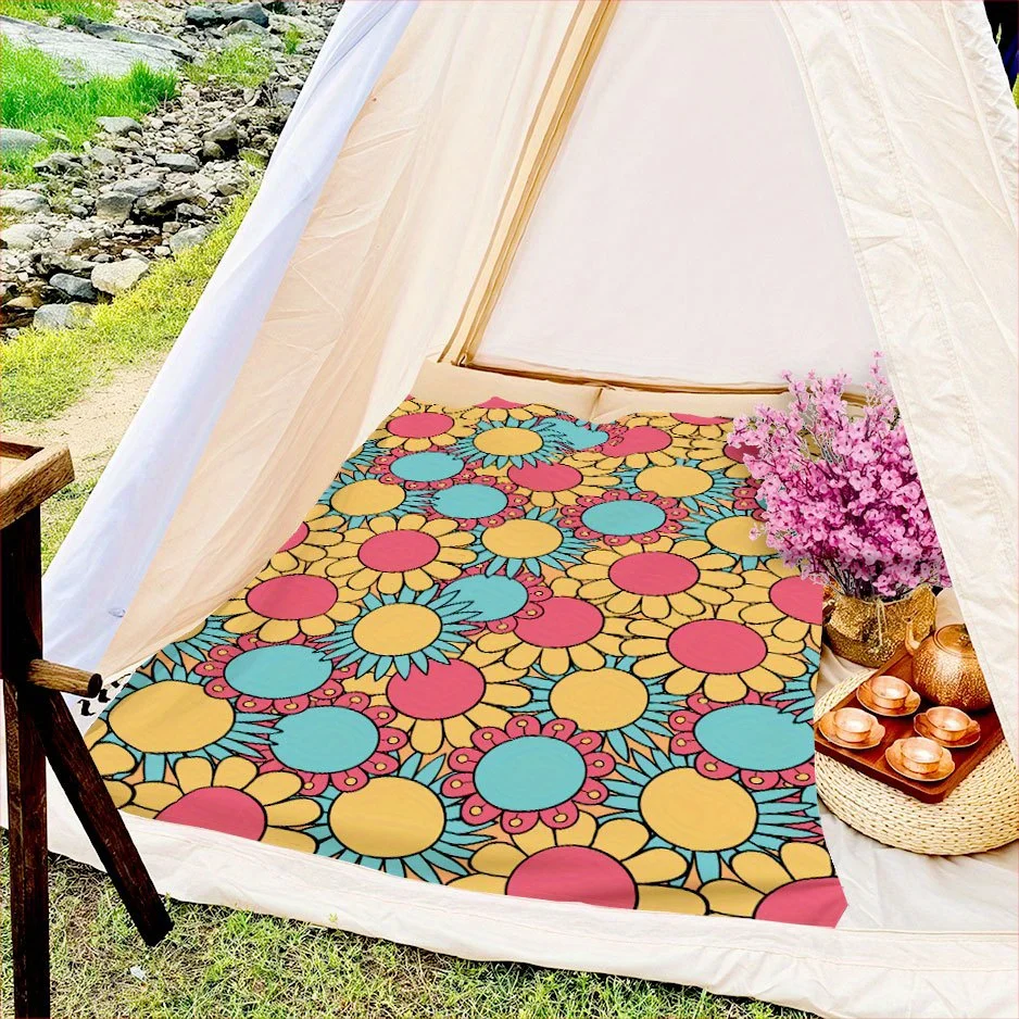Retro Floral Bliss Blanket Reversible Flannel Throw for Vintage Charm AllSeason Comfort Garden Fresh Gift