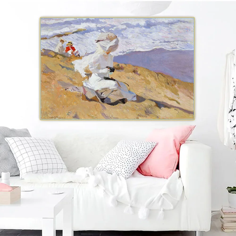 Citon Joaquin Sorolla《Capturing the Moment》Canvas Art Oil Painting Artwork Poster Picture Backdrop Wall Decor Home Decoration