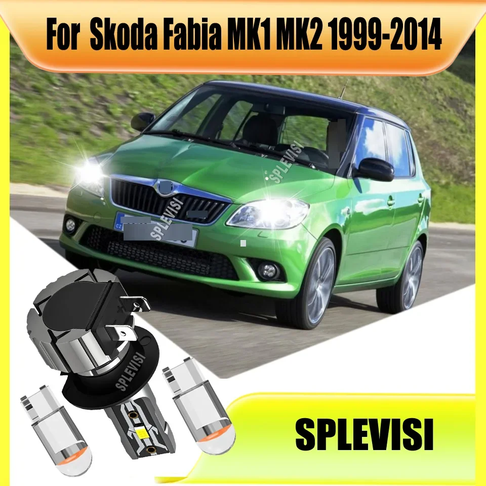 Bright H7 75W LED Headlight 1:1 Mini Size, Perfect Fit, No Cutoff Line Issue For  Skoda Fabia MK1 MK2 1999 2000 2001 2002-2014