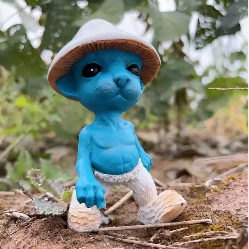 

Blue Cat Elf Outdoor Courtyard Resin Decoration