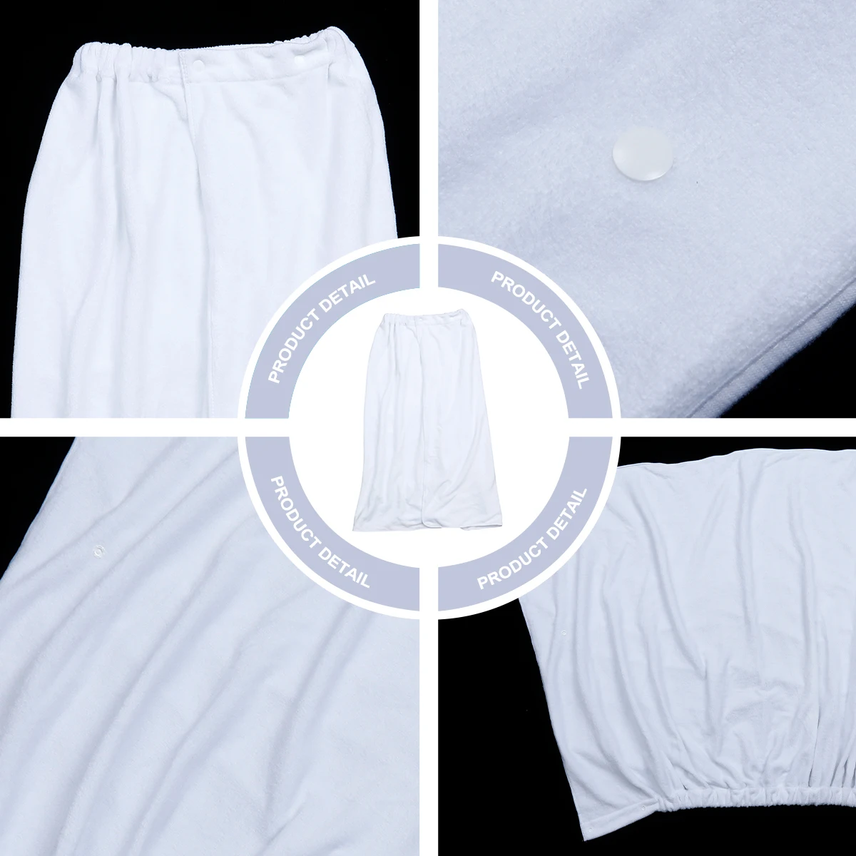 

Bath Towel Microfiber Polyester Cotton Thickened Material Strong Absorption Elastic Design Non Slipping for Dorms