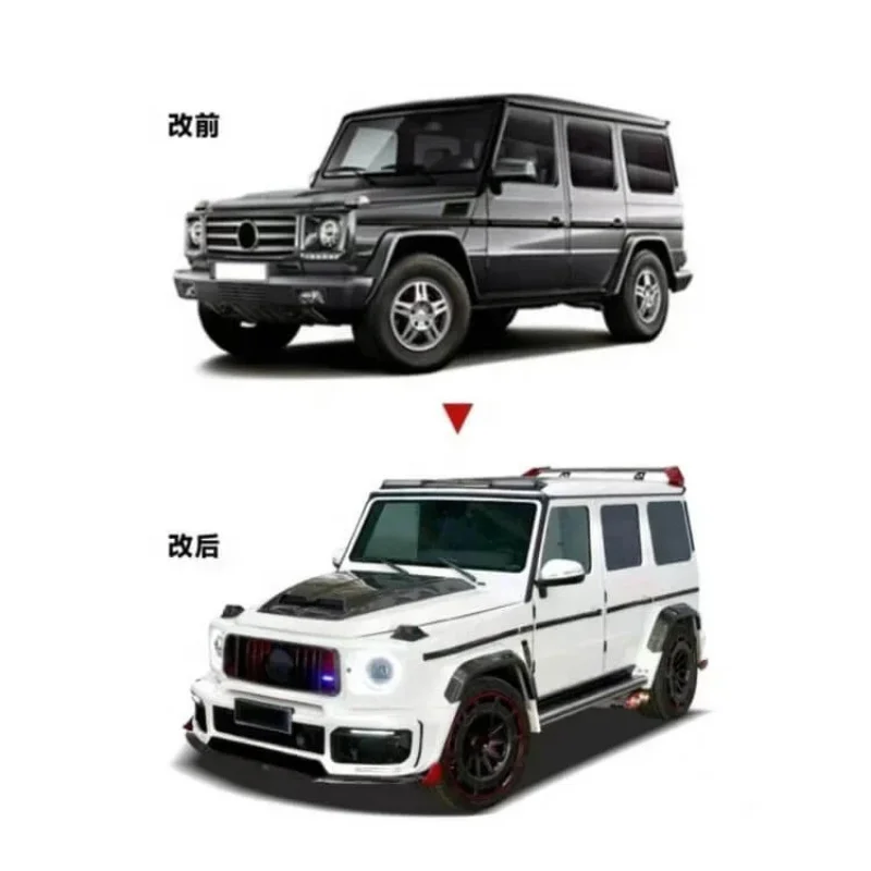 

Body Kit Conversion With Front &Rear Bumper Hood Fenders Body Kit Old to New W463A B900 Rocket Full Set