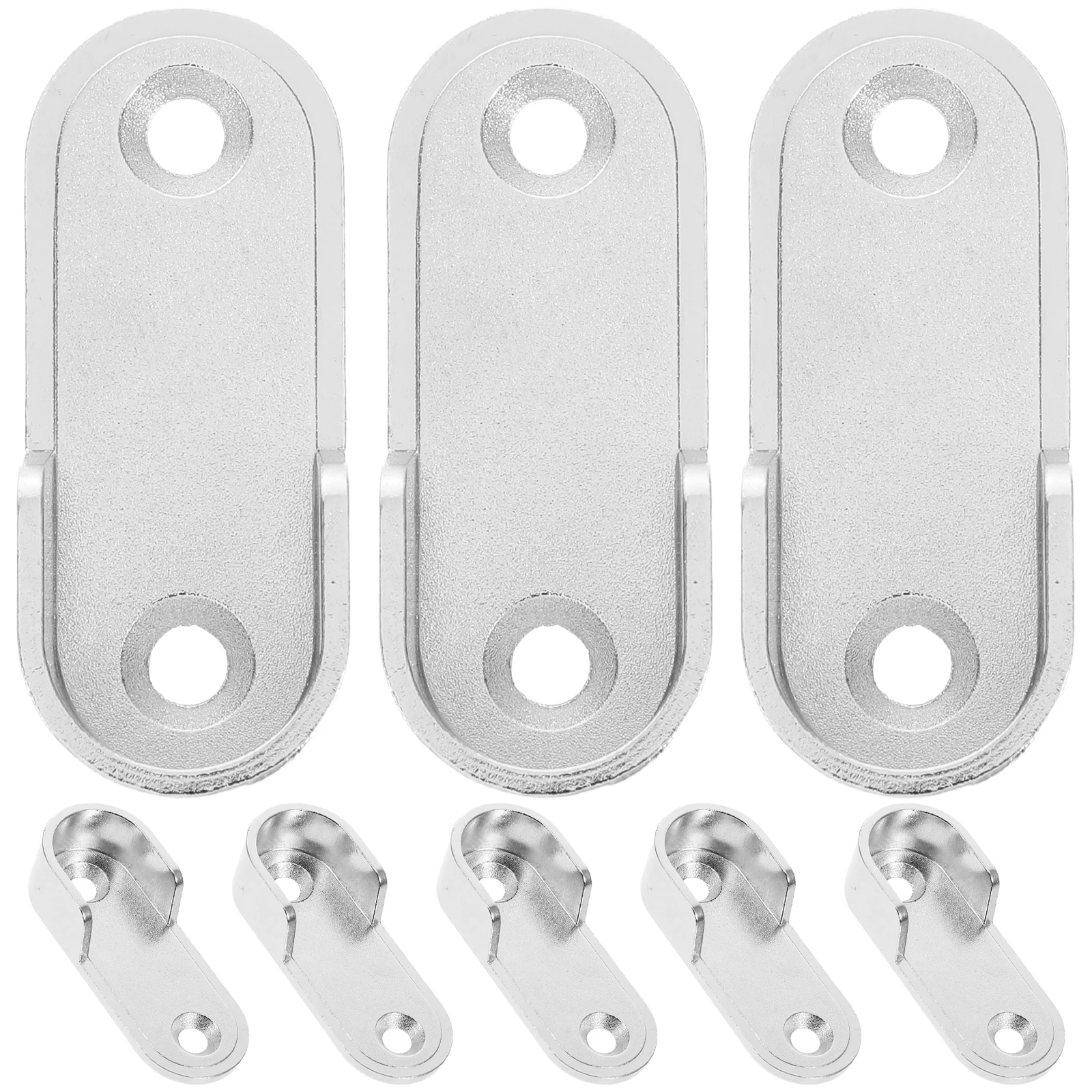 

8 Pcs Wardrobe Flange Seat Chrome Closet Rod Heavy Stainless Steel Cabinet Door Support