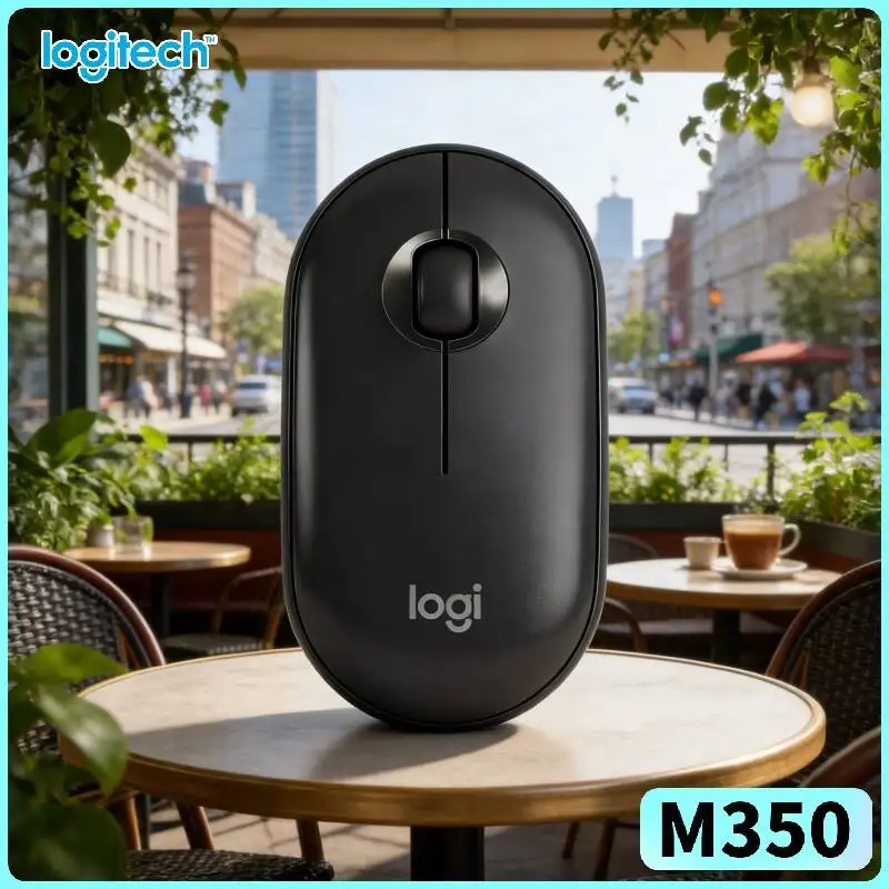 

Logitech M350 Travel Quiet Mouse - Thin Build, Silent Clicks, 77g Light, 1000 DPI, Business Trip Companion Ready