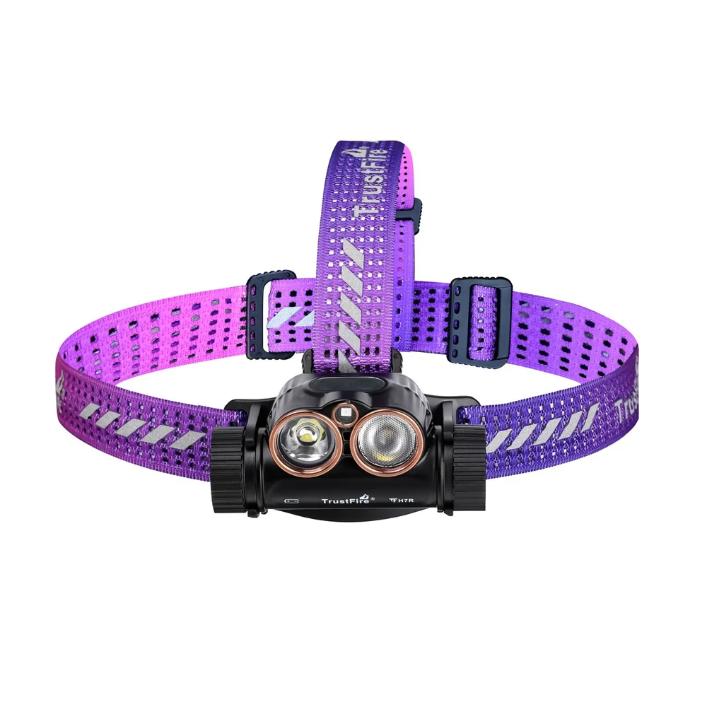H7R USB Rechargeable Headlamp 2000 Lumen Red White LED Work Light 4000K CRI95 Head with Spotlight Floodlight Red light