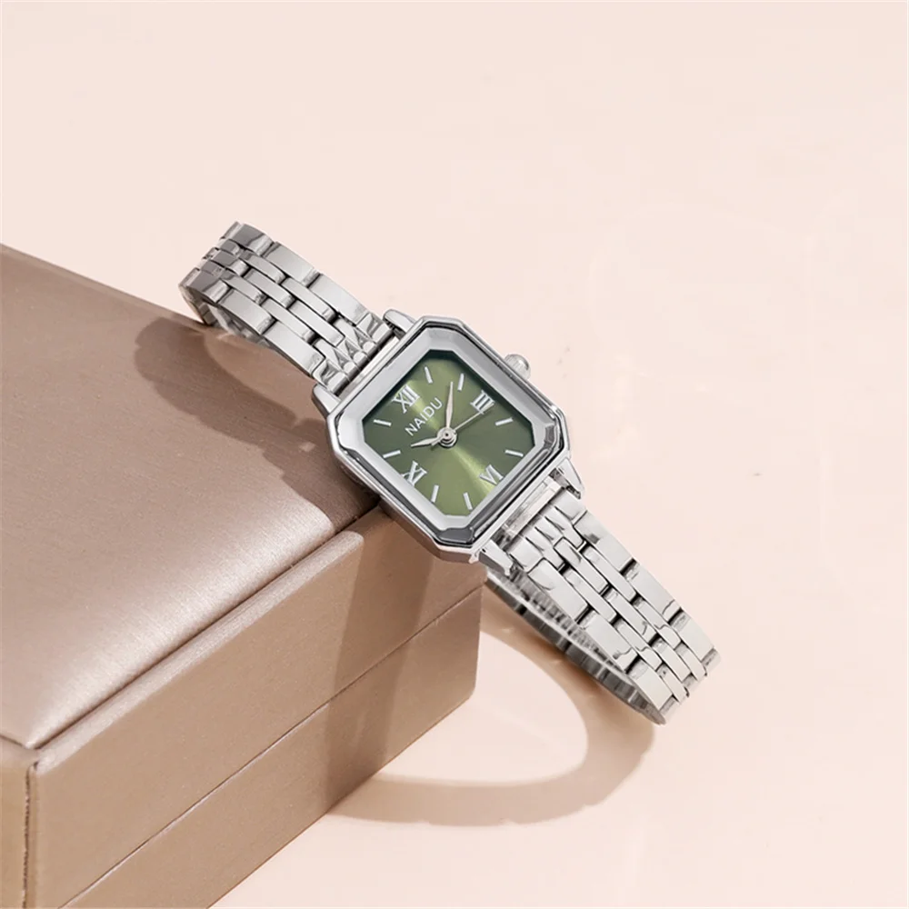 trendy women small dial quartz steel watch dress watch