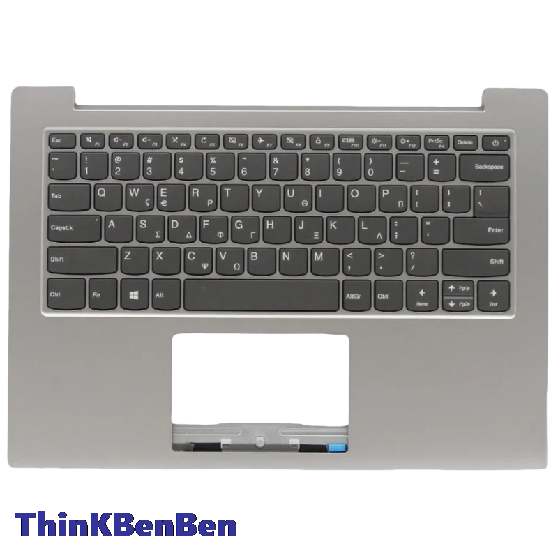 

GR Greek Platinum Grey Keyboard Upper Case Palmrest Shell Cover For Lenovo Ideapad Slim 1 14 14AST 05 5CB0W43917