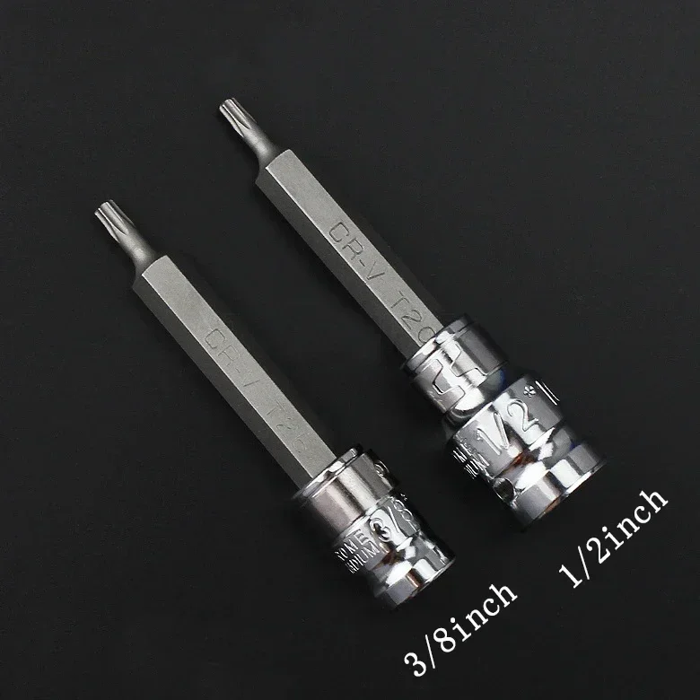40Pcs 1/2in 3/8in Adaptor Drive Shank Hex Star Impact Socket Set Metric Socket Set Ratchet Driver Wrench