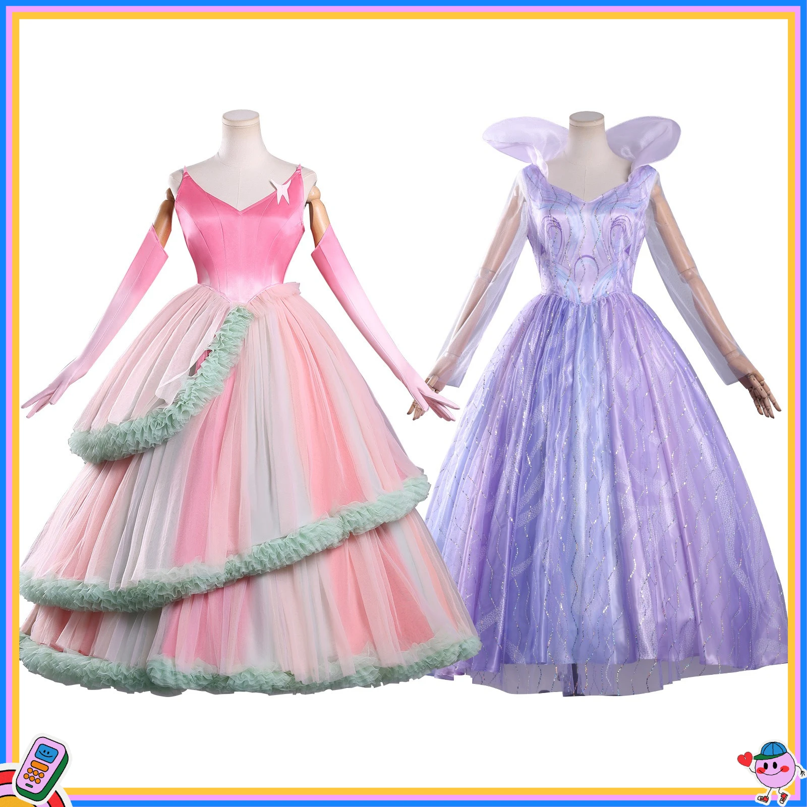 

Glinda Cosplay Costume Halloween Carnival Party Dress Clothing